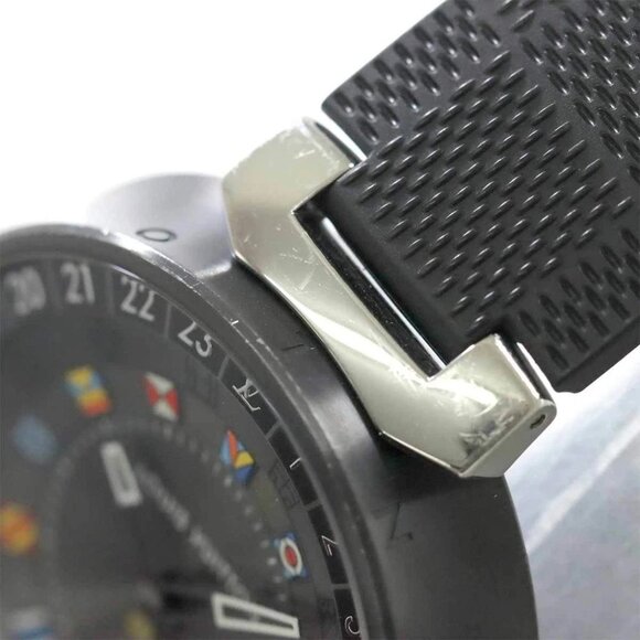 LOUIS VUITTON Tambour Moon Dual Time GMT QA097 Quarts Mens Watch 90282585 - Picture 7 of 8